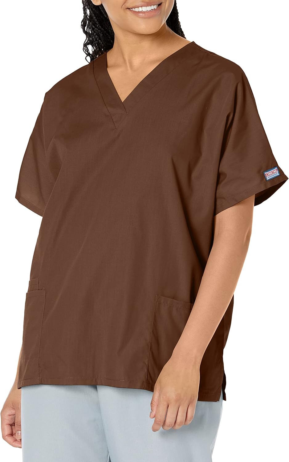 Scrubs for Women Workwear Originals V-Neck Top 4700 Small Chocolate