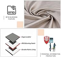 Vista 4 de Funda tipo cartera para iPhone 11, bloqueo RFID, soporte para 3 tarjetas con ranura para tarjetas de crédito, funda protectora magnética de piel