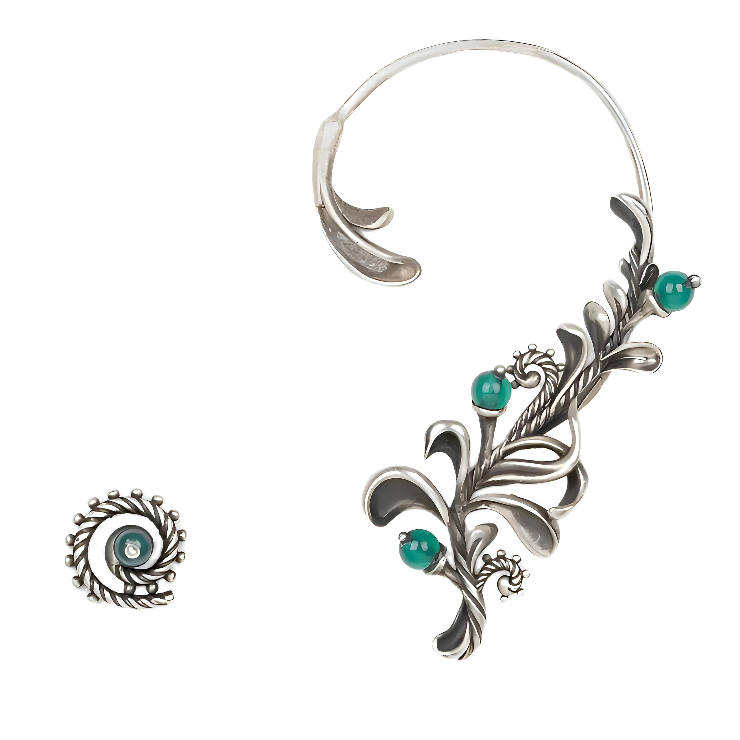 Dulcett India Earcuffs for Women and Girls | Silver Replica Hand Made Mismatch Ear cuffs Earrings For Women & Girls | Oxidised Silver Earrings With Earrcuffs For Women and Girls (B0D848PGPR) Amazon Price History, Amazon Price Tracker