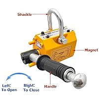 Vista 3 de INTSUPERMAI Imán de elevación magnético de acero con liberación resistente imanes de elevación permanente para alzamiento tienda grúa bloque tablero