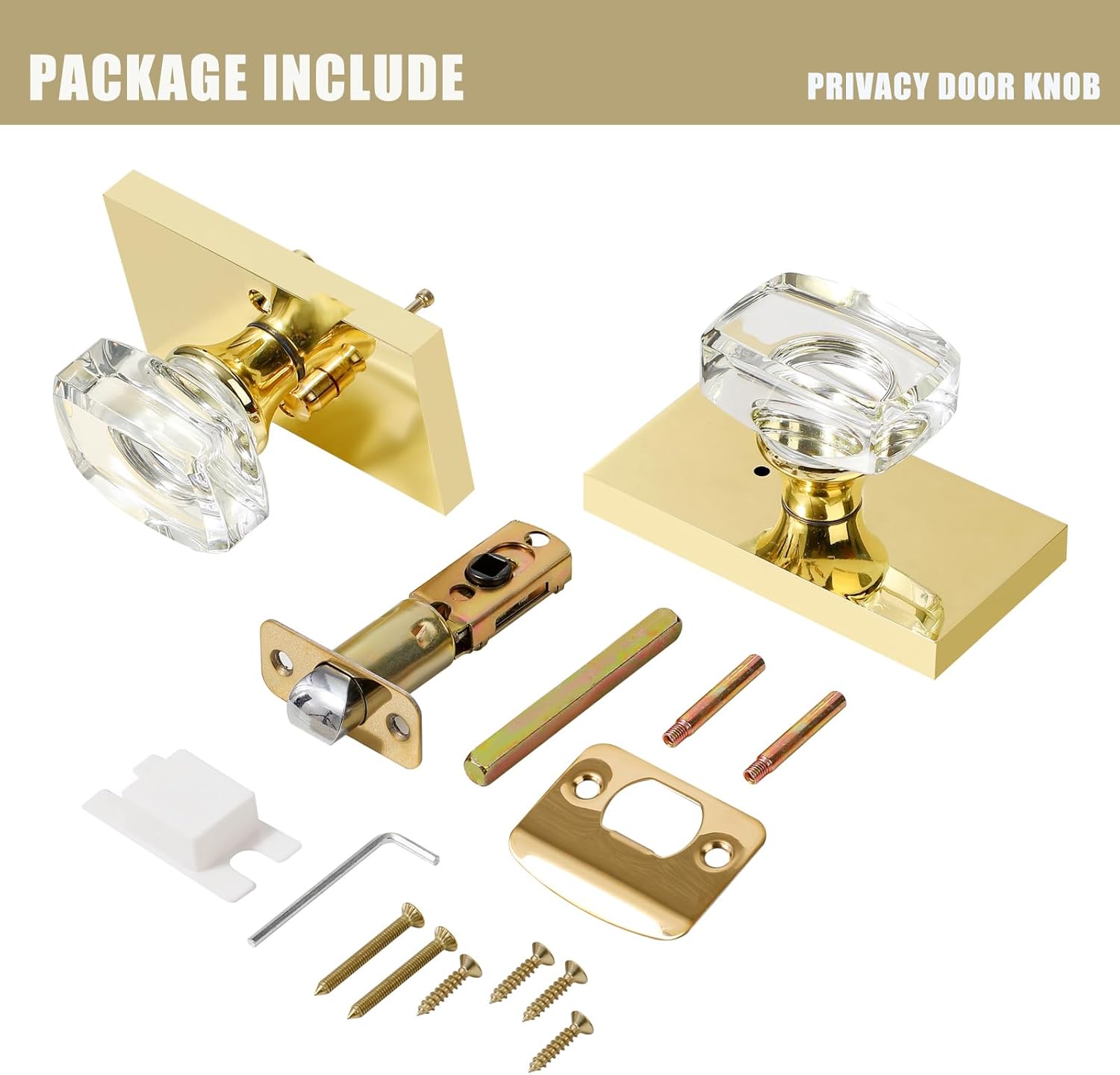 1 Pack Privacy Door Knob+2 Pack Dummy Door Knobs