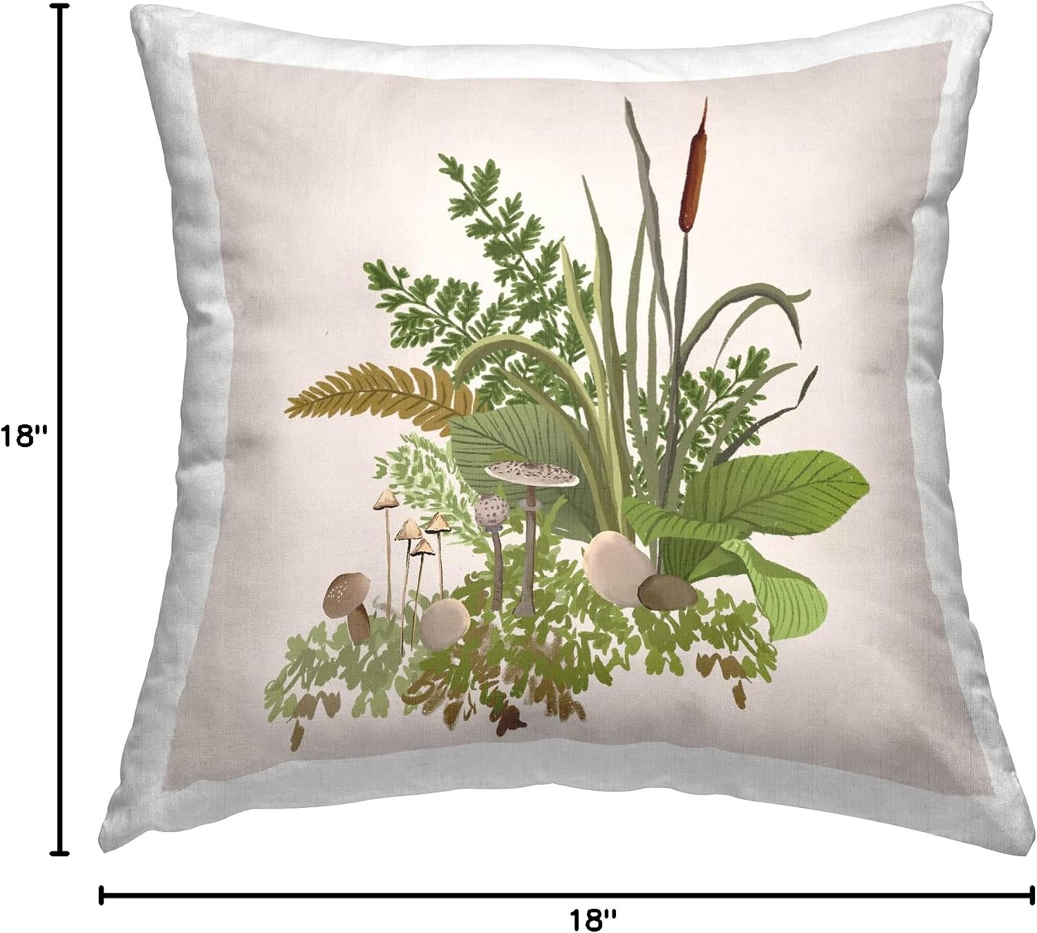 Stupell Industries Rustic Mushrooms and Forest Foliage Over Beige Design by House of Rose
