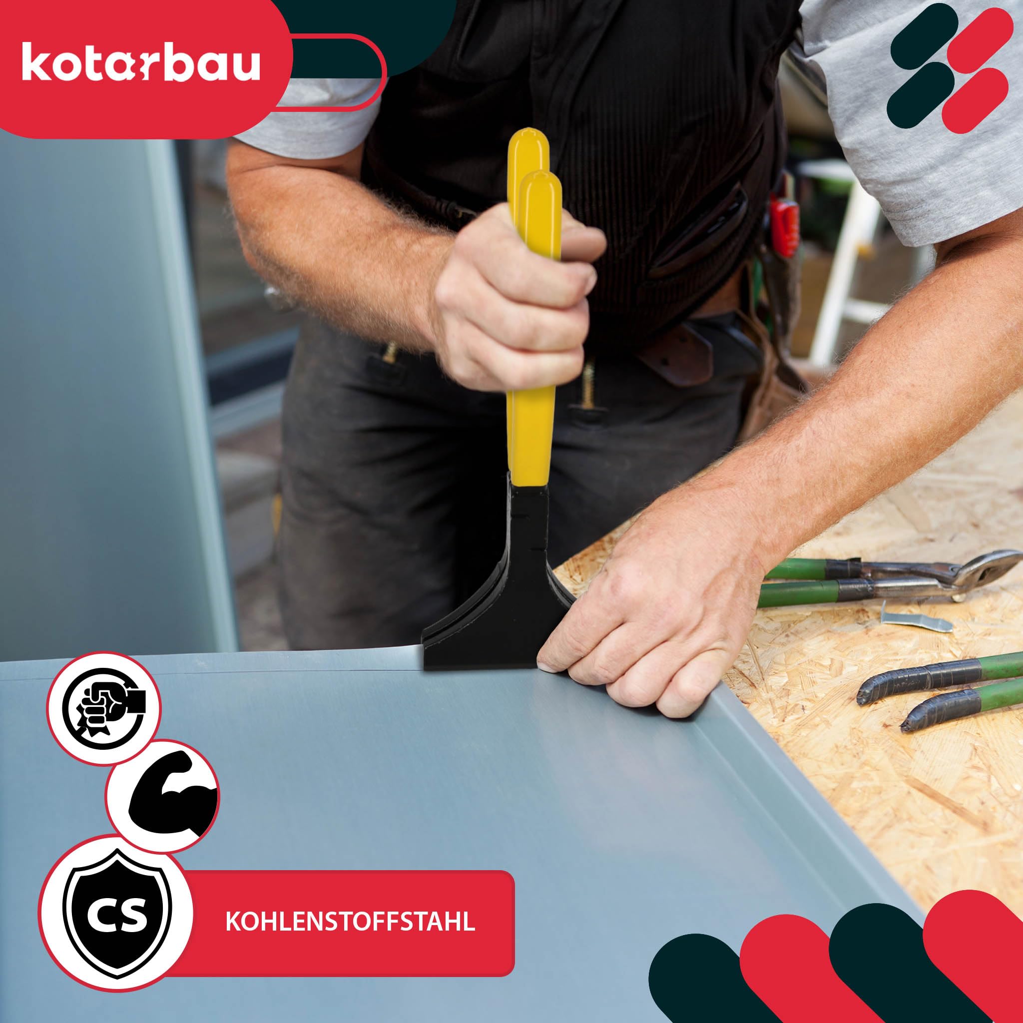 KOTARBAU® Szczypce składane proste 10 cm, szerokie szczypce do blachy