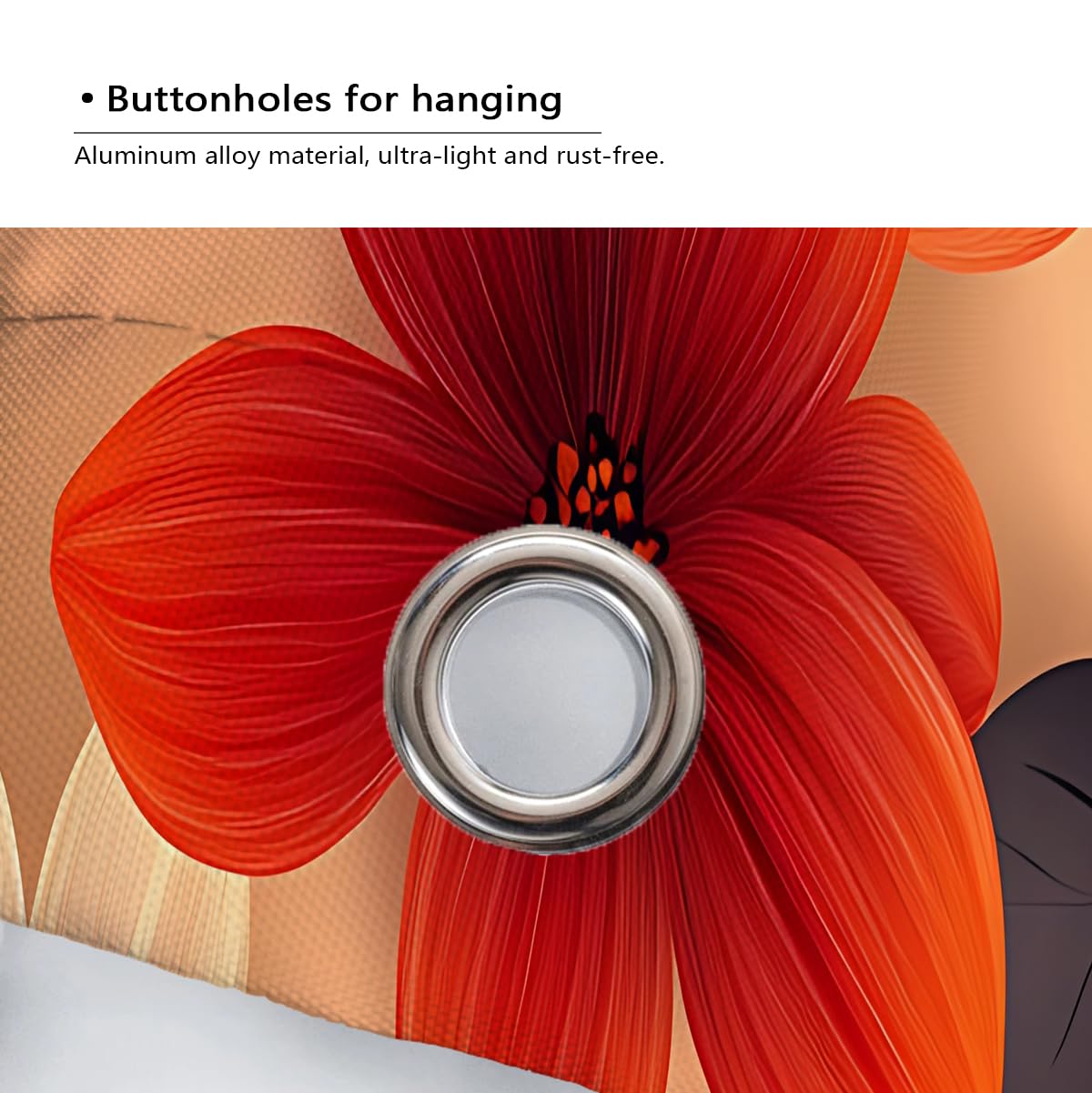Herbst-Orange-Blüten-Duschvorhang Daisy Naturalist Botanical Print Badevorhänge Wasserdichter Stoff Badezimmerzubehör mit Haken 180 x 220 cm