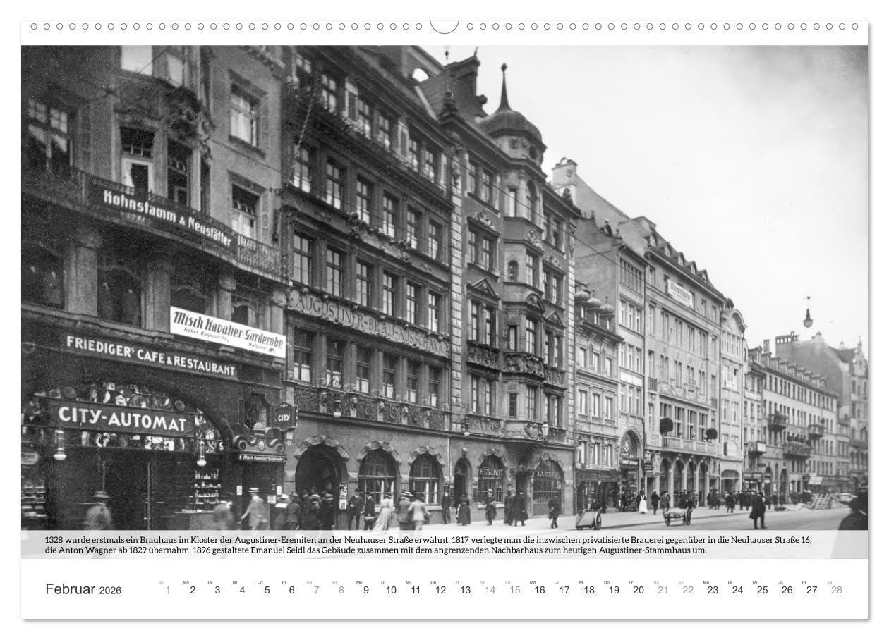 Historisches München - Alte Münchner Brauereien, Brauhäuser und Bierpaläste (Wandkalender 2026 DIN A2 quer), CALVENDO Monatskalender: Alte Bilder von ... und frühen 20. Jahrhunderts. (CALVENDO Orte)