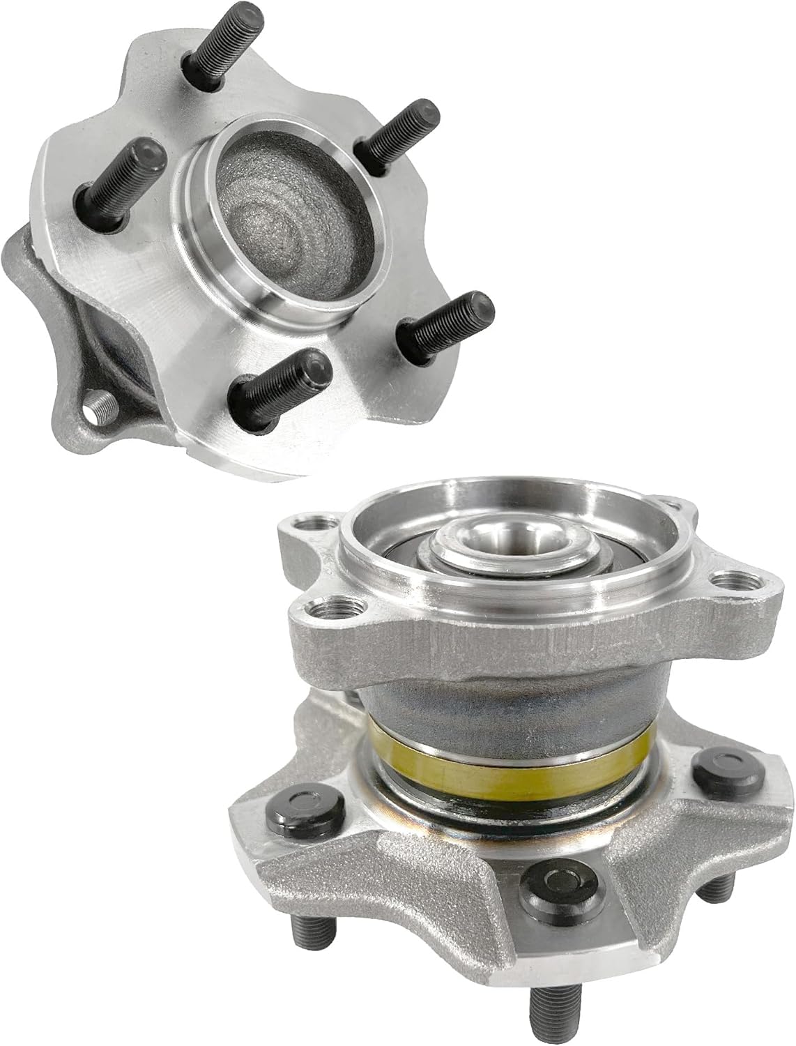 512201 Rear Wheel Bearing Hub Assembly 5 Lug Compatible with Nissan Altima 2002-2006, 2004-2008 Maxima, 2004-2009 Quest,w/ABS, 2 Pack 512201 Wheel bearing