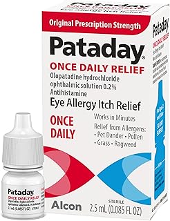 Pataday Once Daily Relief Allergy Eye Drops by Alcon, for Eye Allergy Itch Relief, 2.5 ml (Pack of 1)