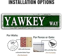 Vista 4 de Letreros vintage de Yawkey Way Street de metal retro de 16 x 4 pulgadas, letrero de carretera con texto en inglés «The Street Outside Boston's