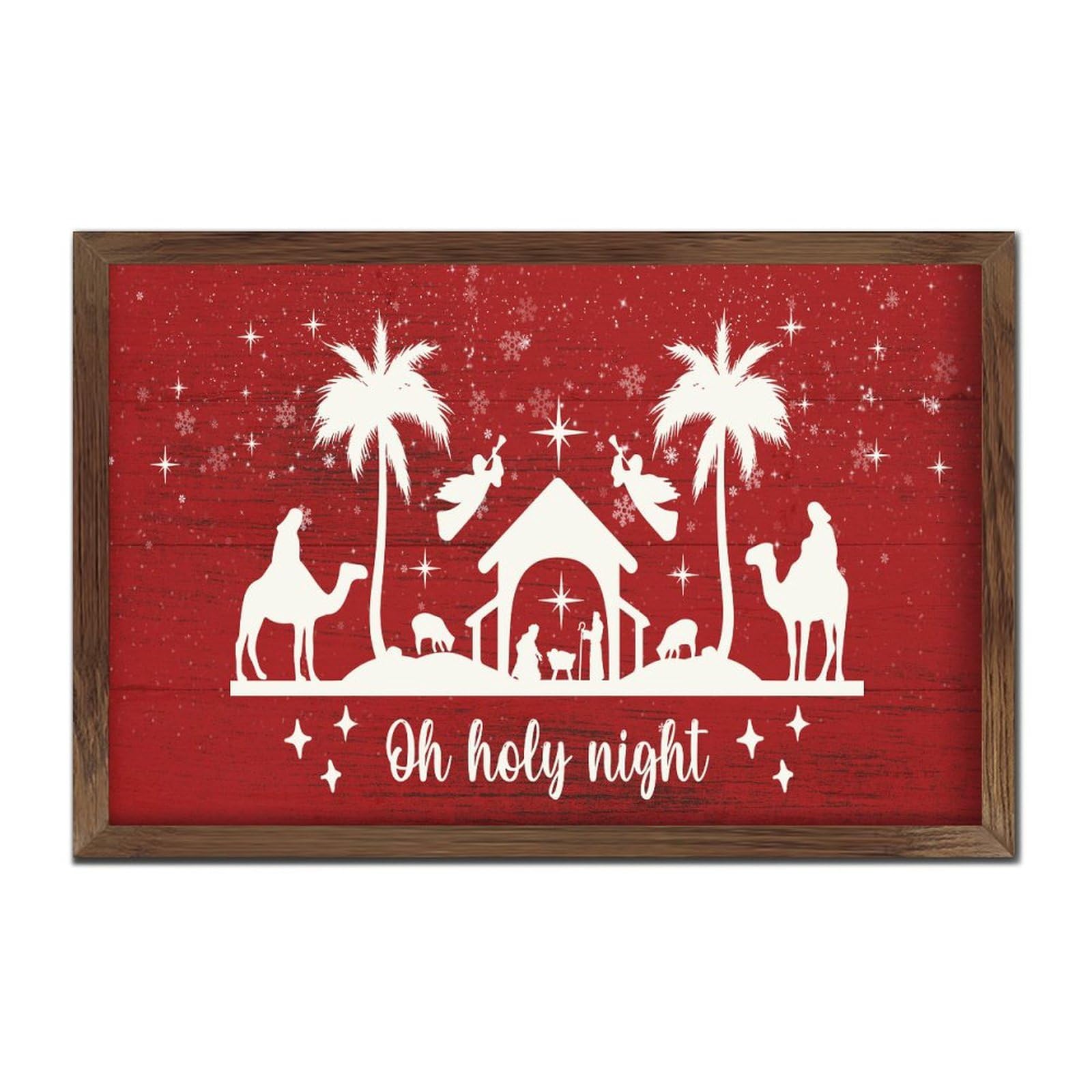 Déco de Noël en bois Oh Holy Night pour sublimer votre intérieur rustique