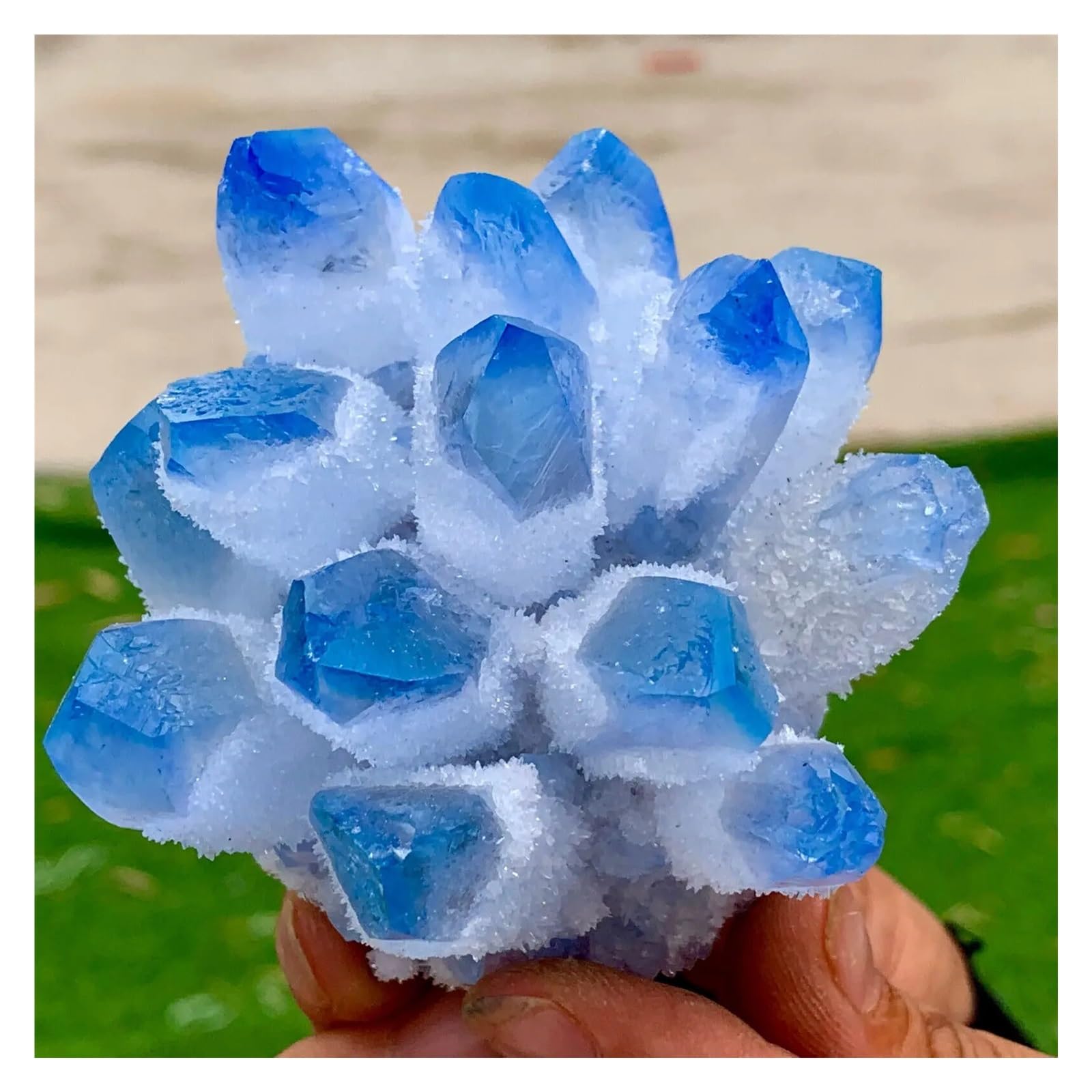 Amazon.co.jp: 天然スカイブルードリーム透明クリスタルクラスター石