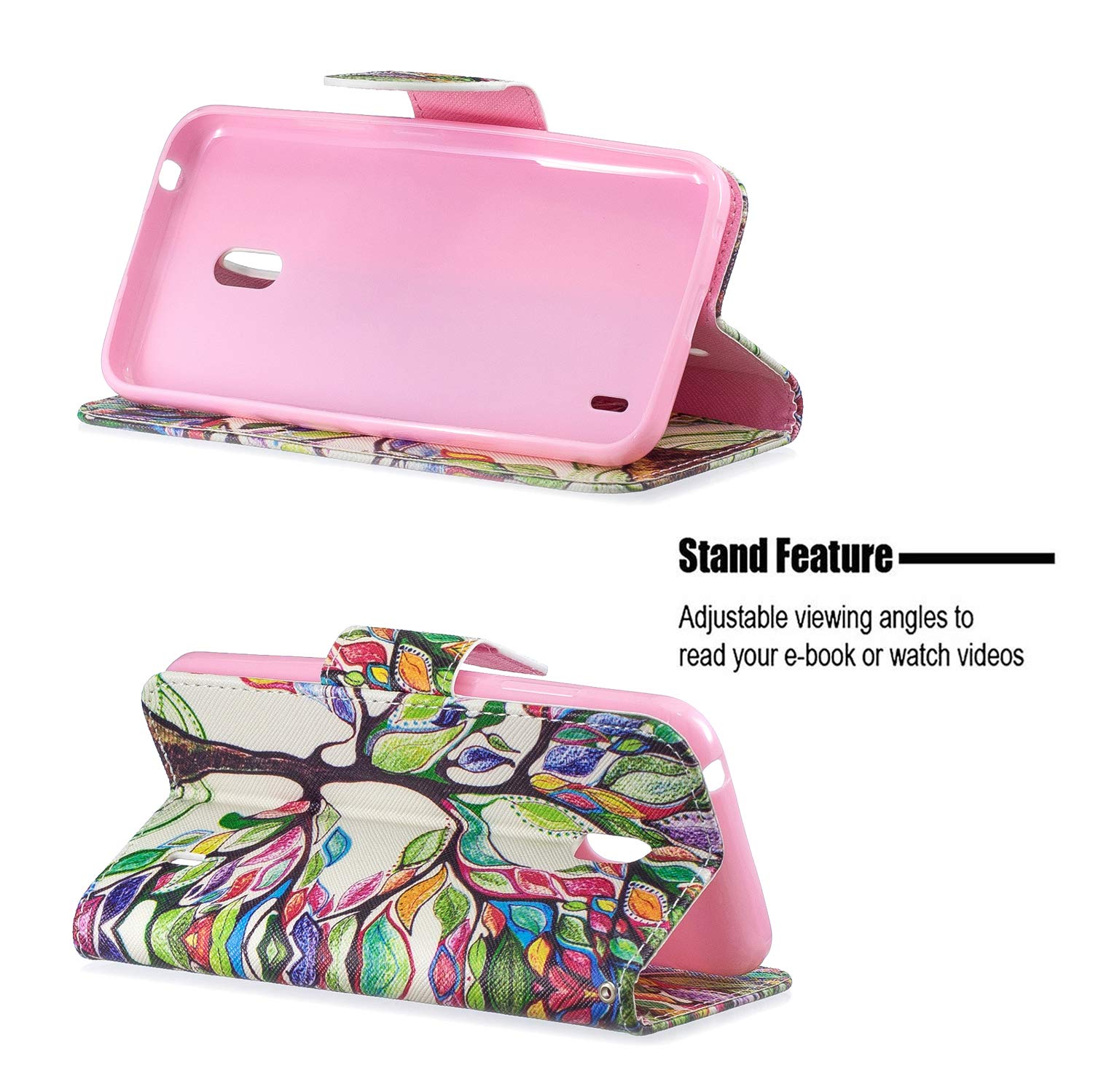 Custodia In Pelle Per Nokia 2.2 – Flip Cover Portafoglio Con Albero Della Vita – Protezione E Stile - 5