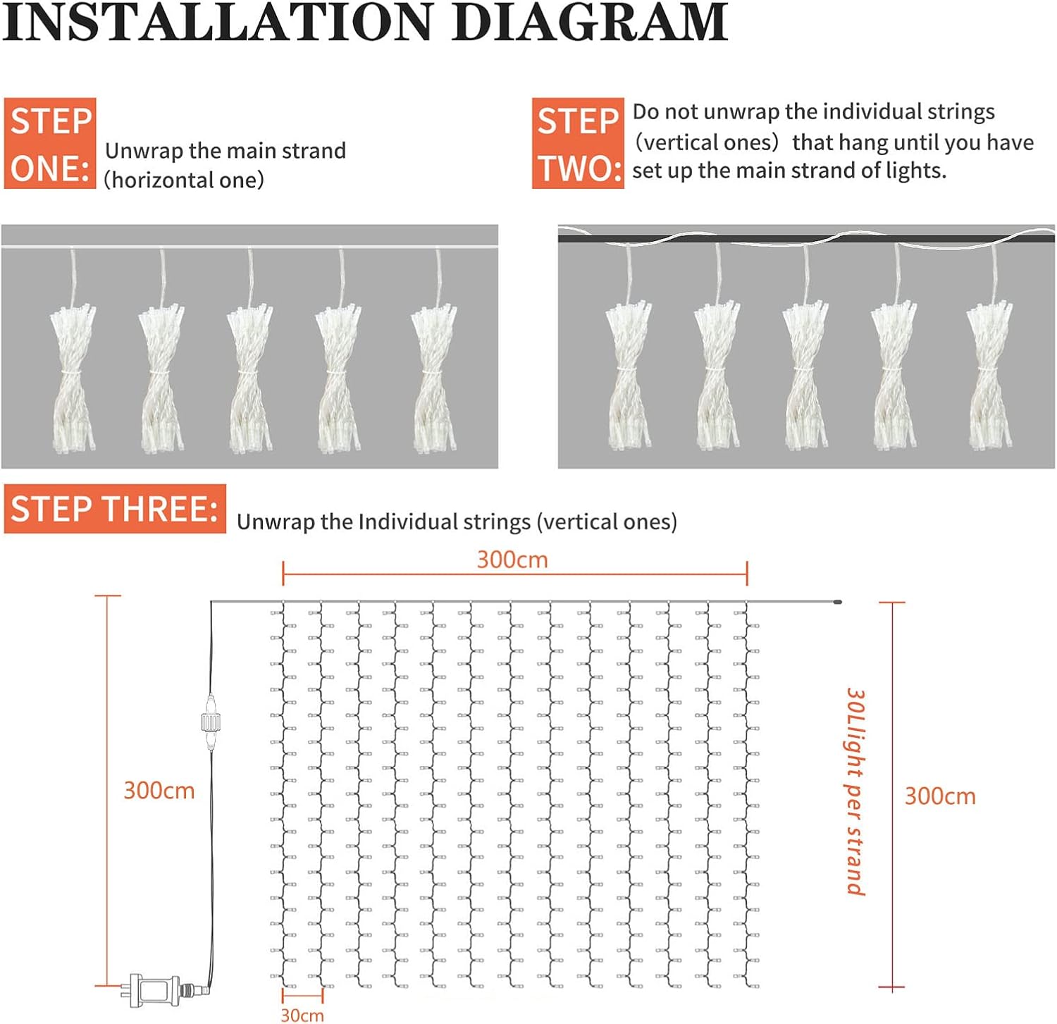 Balenie LED svetelnej záclony