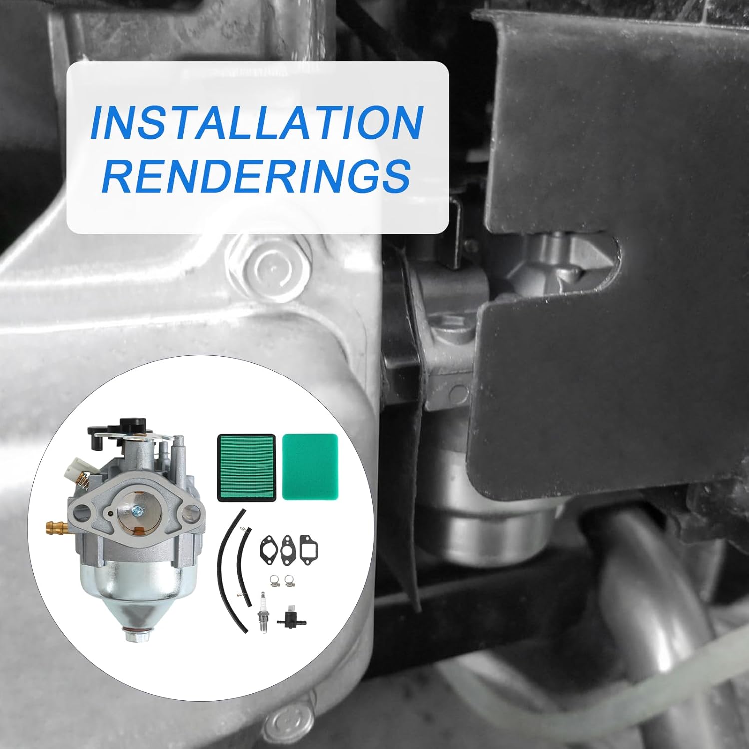16100-Z9L-811 Carburetor Replacement For Honda GCV170LA GCV200LA HRN216 HRX217 Lawn Mowers, Include Air Filter