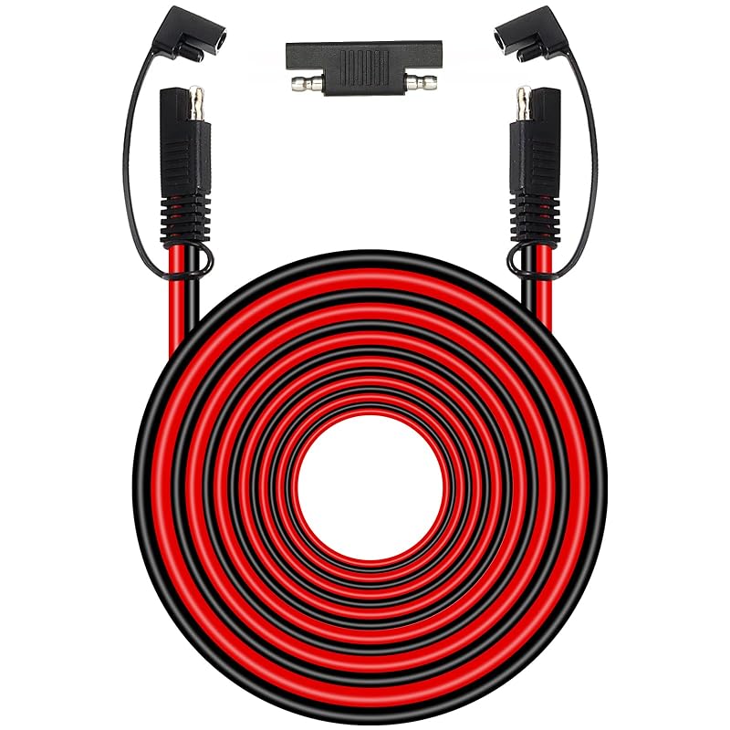 Cabo de extensão SAE MOOKEERF com adaptador reversor de polaridade, 10,7 m, 10 AWG