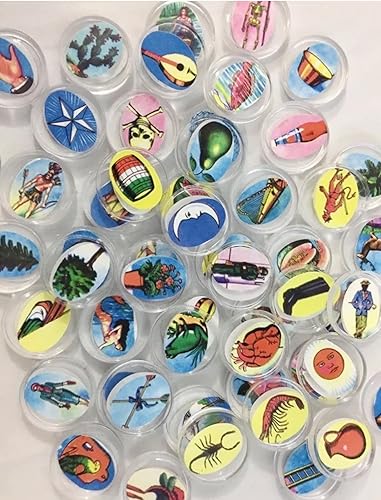 border merchant Juego de mesa de bingo de lotería mexicana auténtica de chips de plástico duro de 1 pulgada