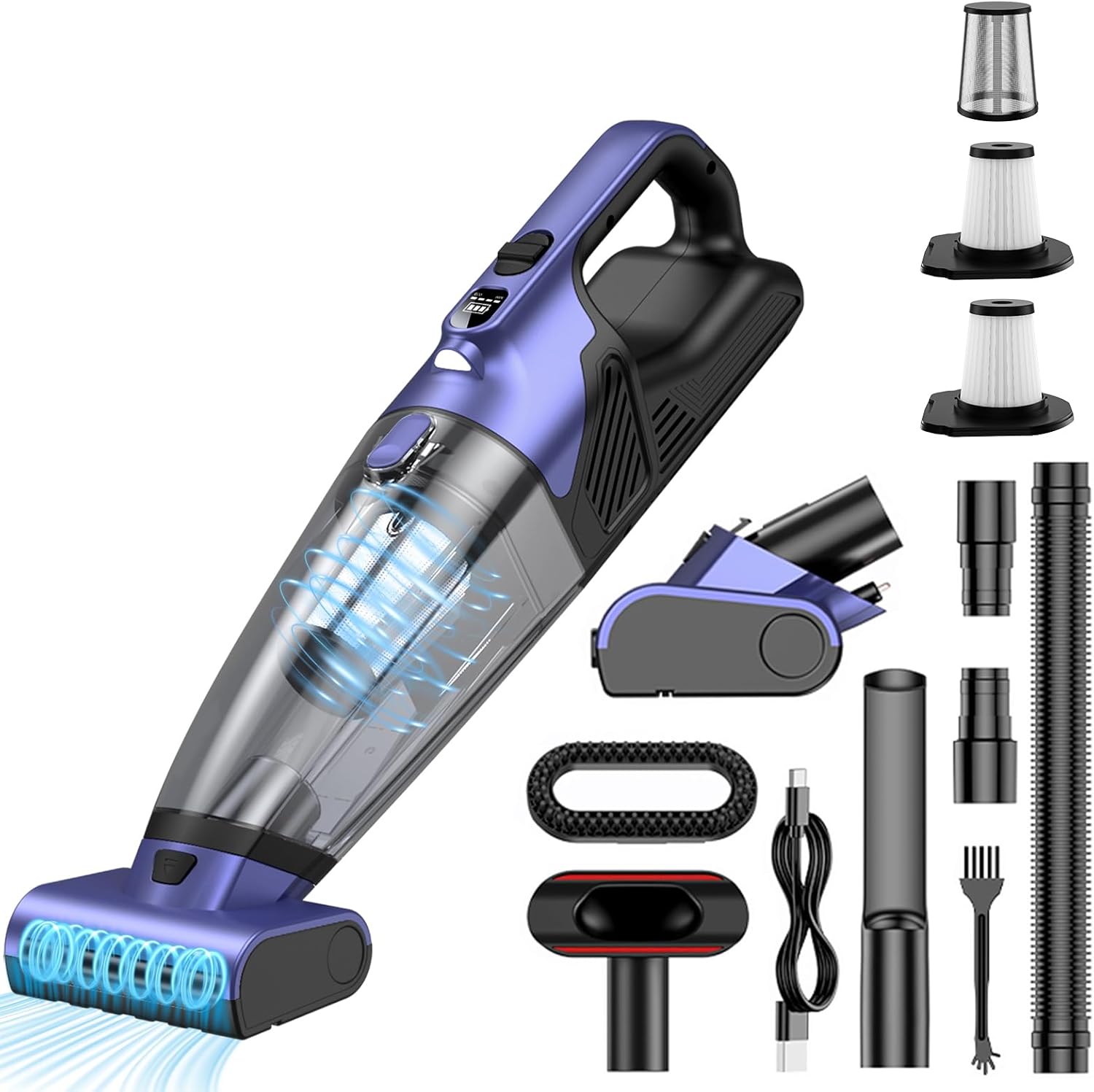 Product image of Vankarr Handstaubsauger Akku 17000Pa Handstaubsauger Kabellos Autostaubsauger Stark Mini Staubsauger Tragbarer Handsauger USB Auto Staubsauger Ohne Kabel