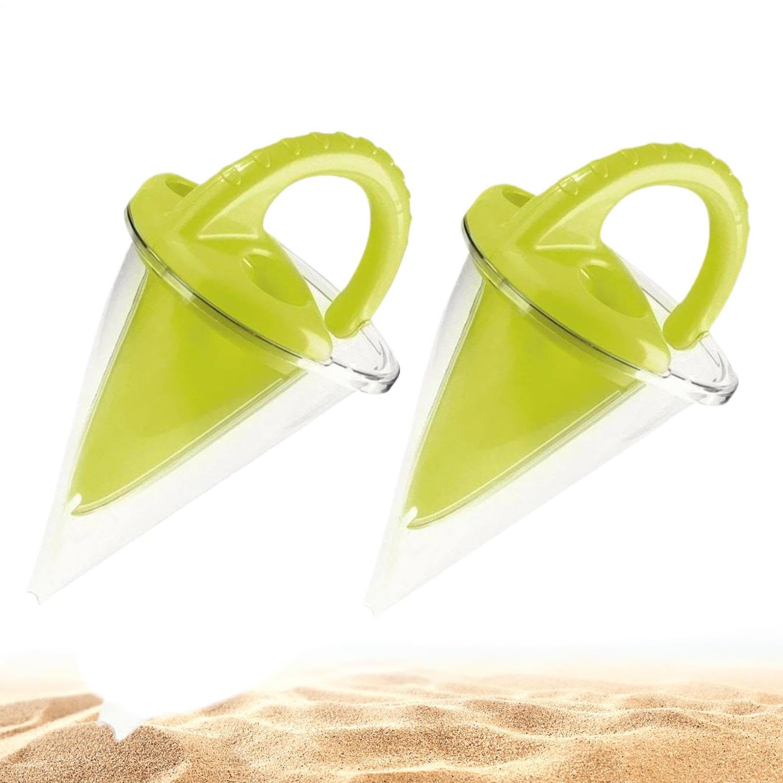 2PC Sand Spilling Funnel | Sand Funnel Beach Toy | Sands Castle Building Funnels Interactive Educational Toys | DIY Beach & Water Mixing Tool Sands Dripper Toy for Kids Outdoor