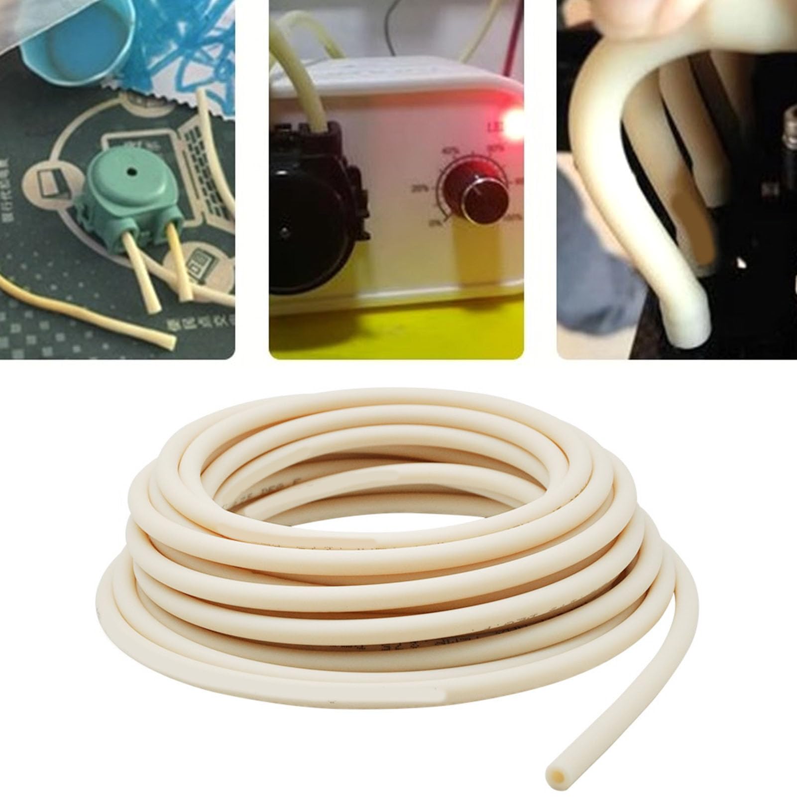 Bewinner Tubo di Ricambio per Pompa Peristaltica, Tubo in Silicone Resistente Agli Acidi e Agli Alcali di Grado Medico per Laboratorio, Diametro Interno 4,8 Mm X Diametro Esterno 8 Mm, 1 Metro - Alta