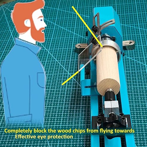 Miniatura 13 de Mini torno extendido grueso y ancho titular fácil de trabajar con piezas largas de madera más gruesa placa de acero resistente y duradera