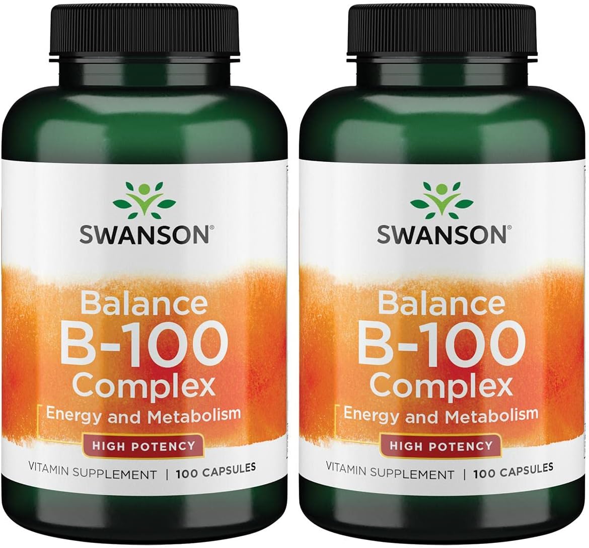 Swanson Vitamin B100 Vitamin Supplement Promoting Energy