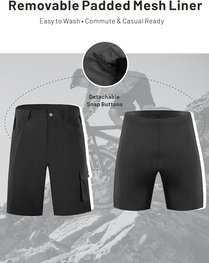 Shorts MTB para Hombre con Forro Acolchado Extraíble miniatura 3