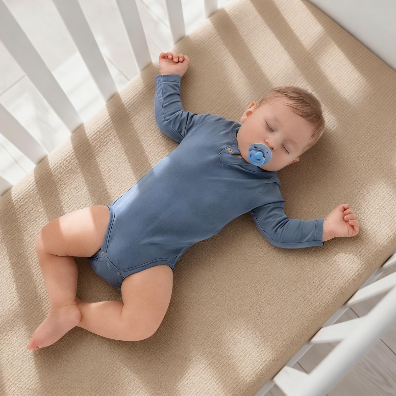 Blauw hoeslaken 45x90 cm | Baby hoeslaken ️ Petite Amélie