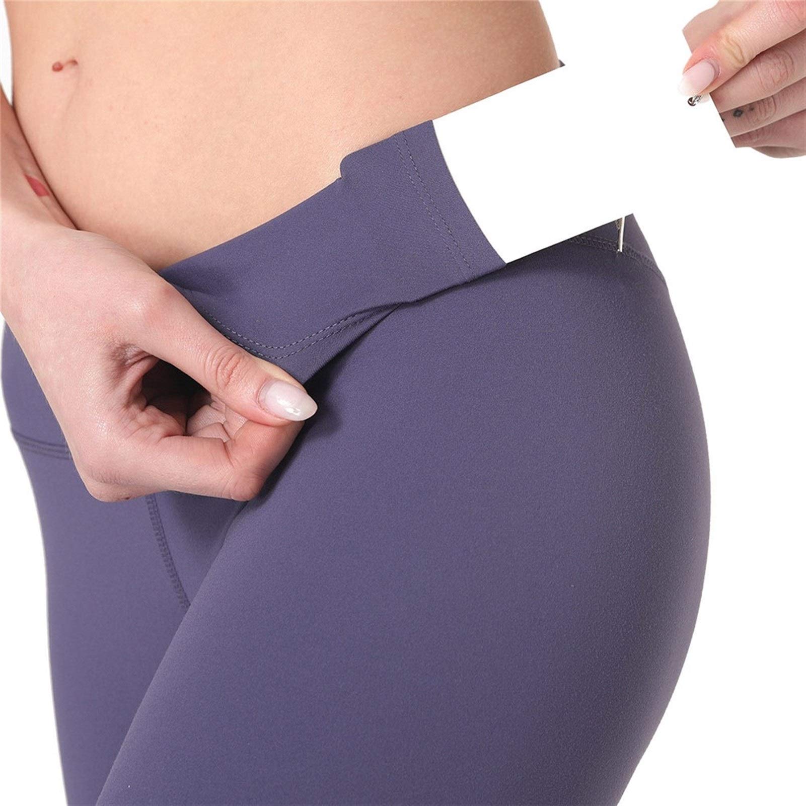 fitness legginsy damskie, Damskie Nagie uczucie Wysokiej talii Legginsy Legginsy Butt Lift Power Flex Slim Jogi Spodnie Aktywne Rajstopy Tummy Control Non See przez rozciągliwe sportowe legginsy do jo