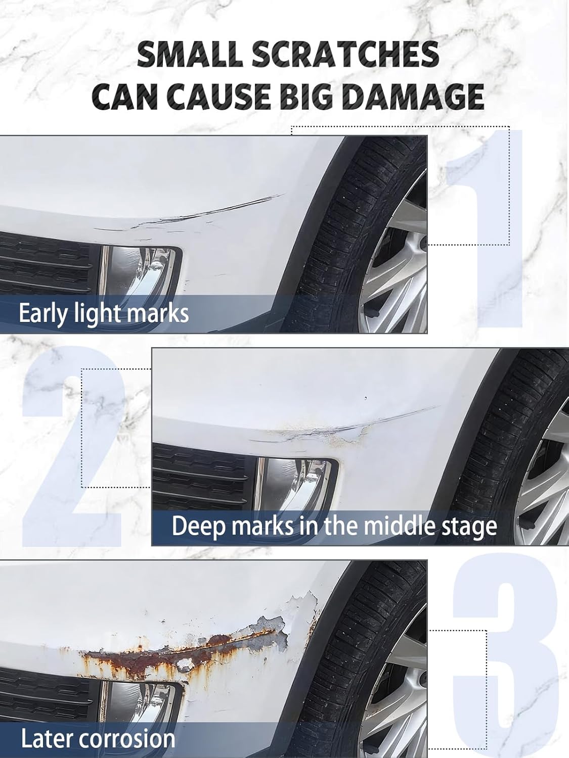 Radiant Red Tintcoat(GNT/WA170H) for Cadillac Touch Up Paint Pen, 2 in 1 Car Scratch Remover with Pen Tip and Brush, Precise Color Match for Car Paint Scratch Repair, Quickly and Easily Fix Chips and Nicks - Image 6