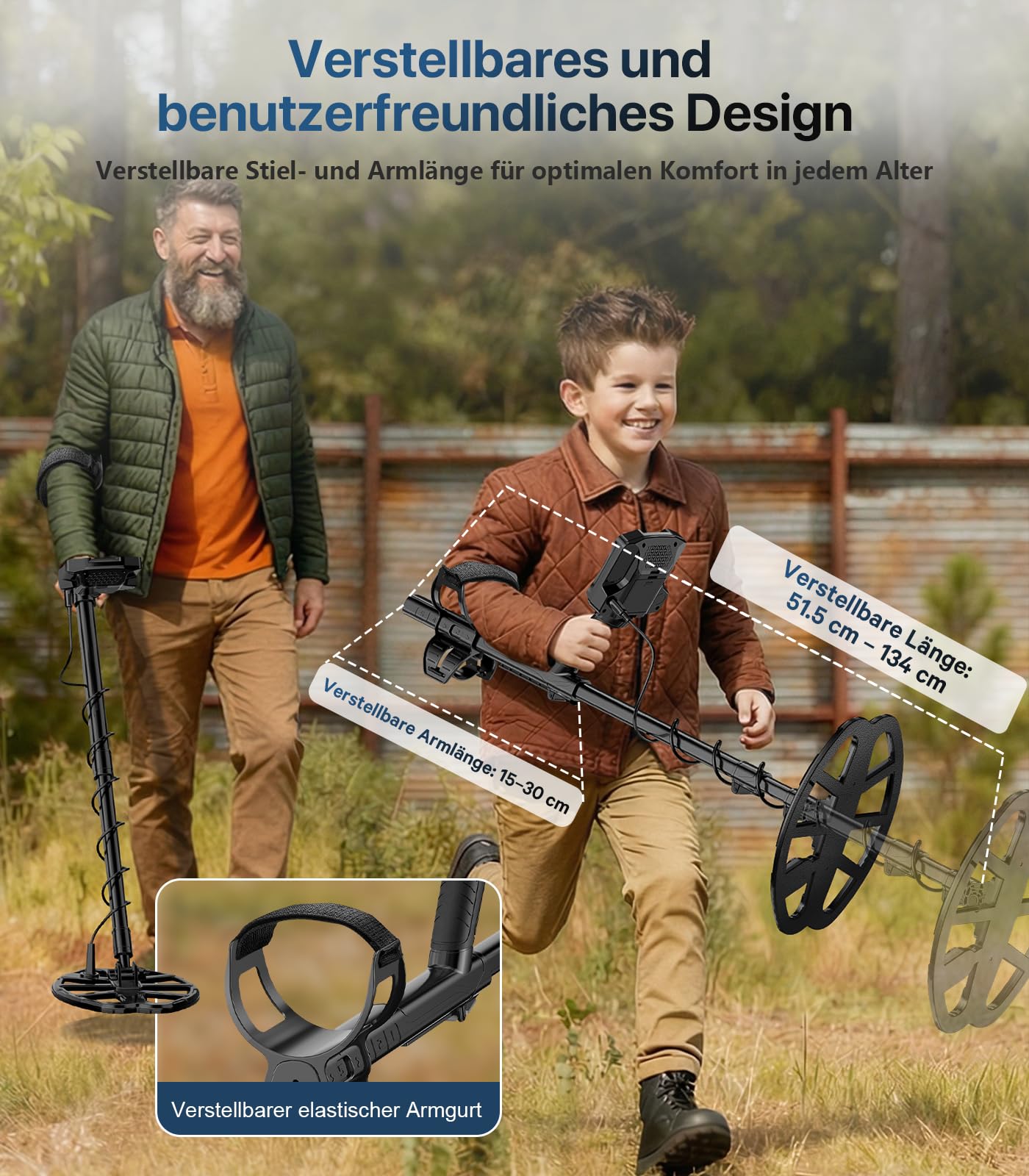 Metalldetektor – Hochpräziser Metallsuchgerät für Erwachsene mit 32,5 cm hter Suchspule, fortschrittlicher DSP-Chip, All-Metal & Disc Modes, ideal für Strand&Schatzsuche im Freien,Geschenk für Männer