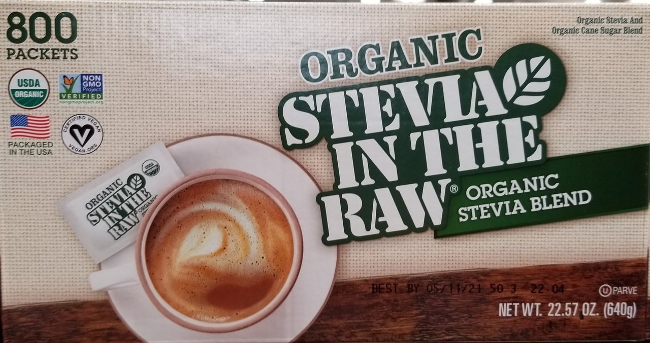 Organic Stevia In The Raw 800 Packs Stevia BlendUSDA Organic