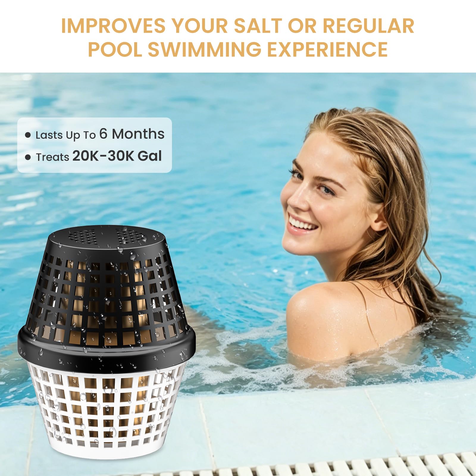 Cartouche pour unité de piscine de 20 à 30 K, accessoire d'écumoire de piscine, compatible avec les paniers à pompe