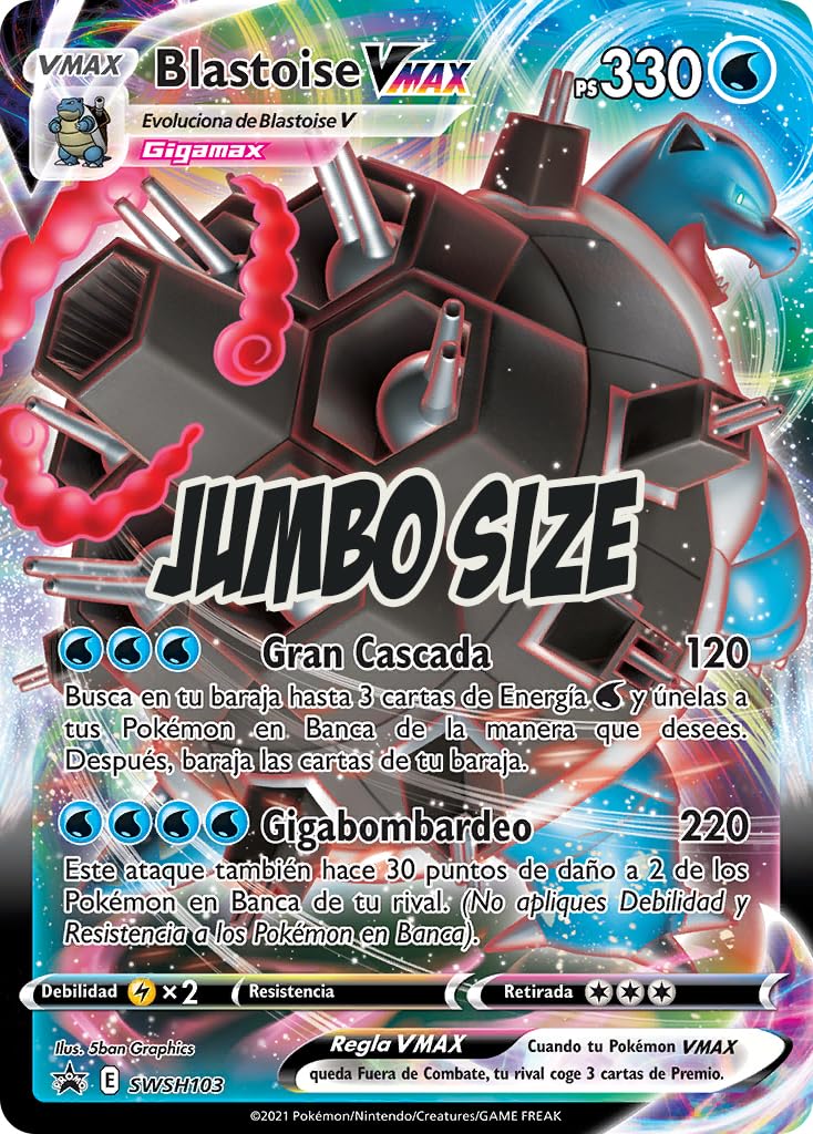 Pokemon - Blastoise Vmax - SWSH103 - Jumbo/Oversize - Black Star