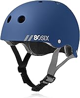 Vista 10 de Casco Multideporte Triple Certificado 80Six - Ideal para Bicicleta, Monopatín, Patineta, Patines en Línea y Patinaje en Línea