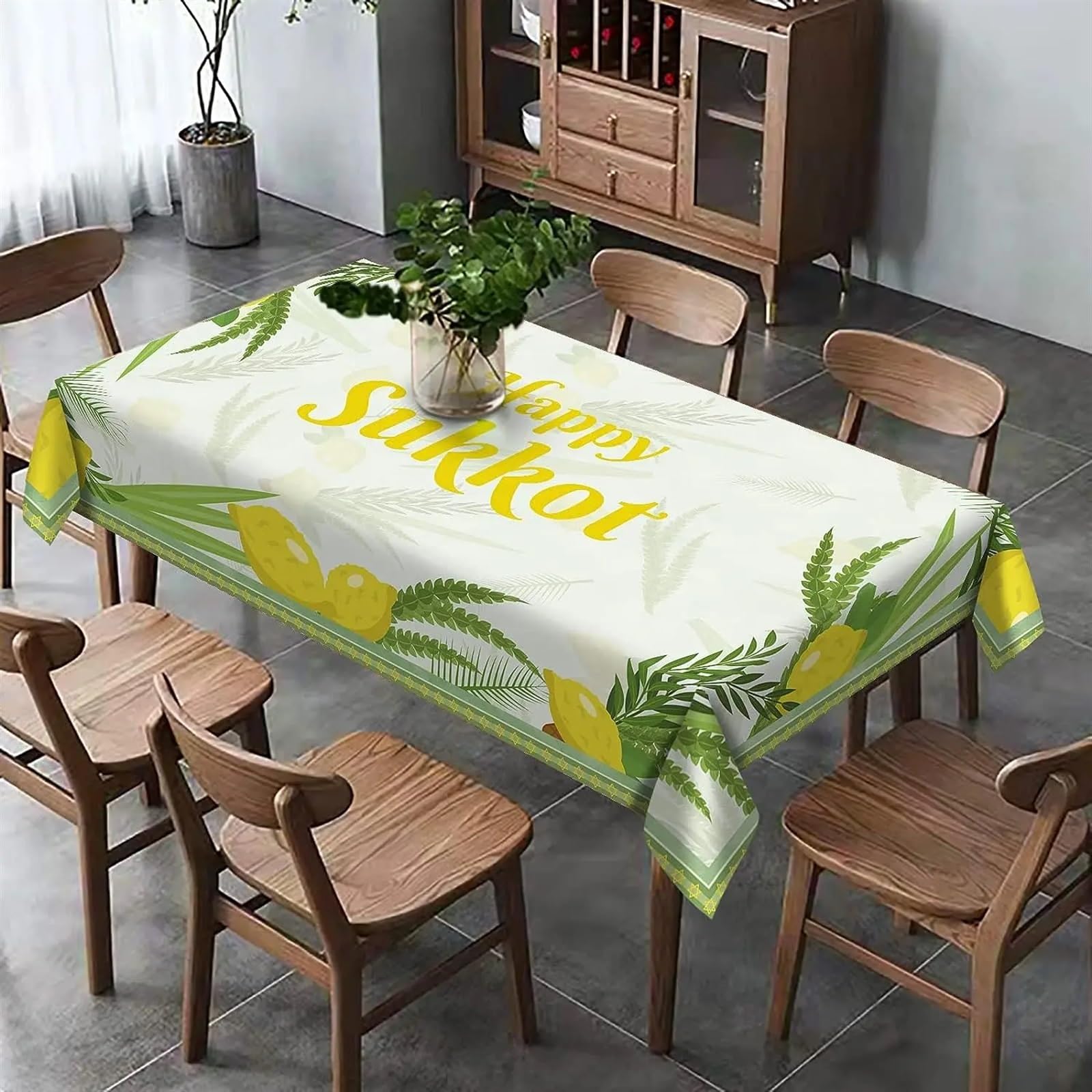 Obrus ​​prostokątny Wystrój przyjęcia świątecznego Wodoodporny obrus Wystrój stołu kuchennego(140x240cm)