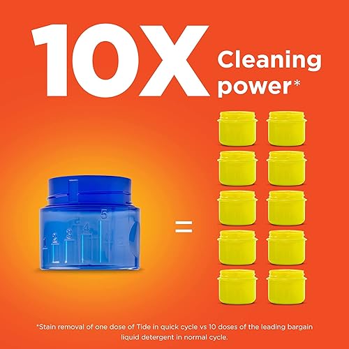 Vista 171 de Tide Detergente líquido para ropa, original, 100 cargas, 146 onzas líquidas, compatible con alta eficiencia