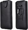 Funda de cuero para reproductor de música MP3 con mosquetón de cinturón y almacenamiento | Funda de cuero para innioasis G1 G3 G5 Y1 Y2 / AGPTEK A02 M3 / Luoran M4S/ ZAQE M12 M505/ TIMMKOO Q8 Q3E reproductor de música MP3 MP4 1
