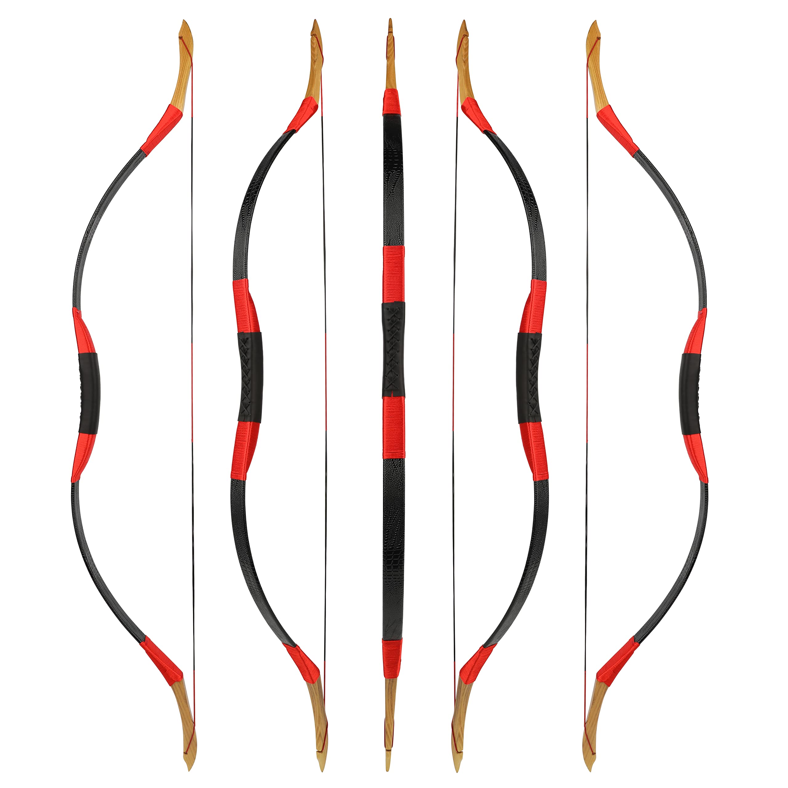Traditional Hunting Longbow | Handmade Wooden Mongolian Style Bow | Adults Youth Beginners | Ambidextrous‌
