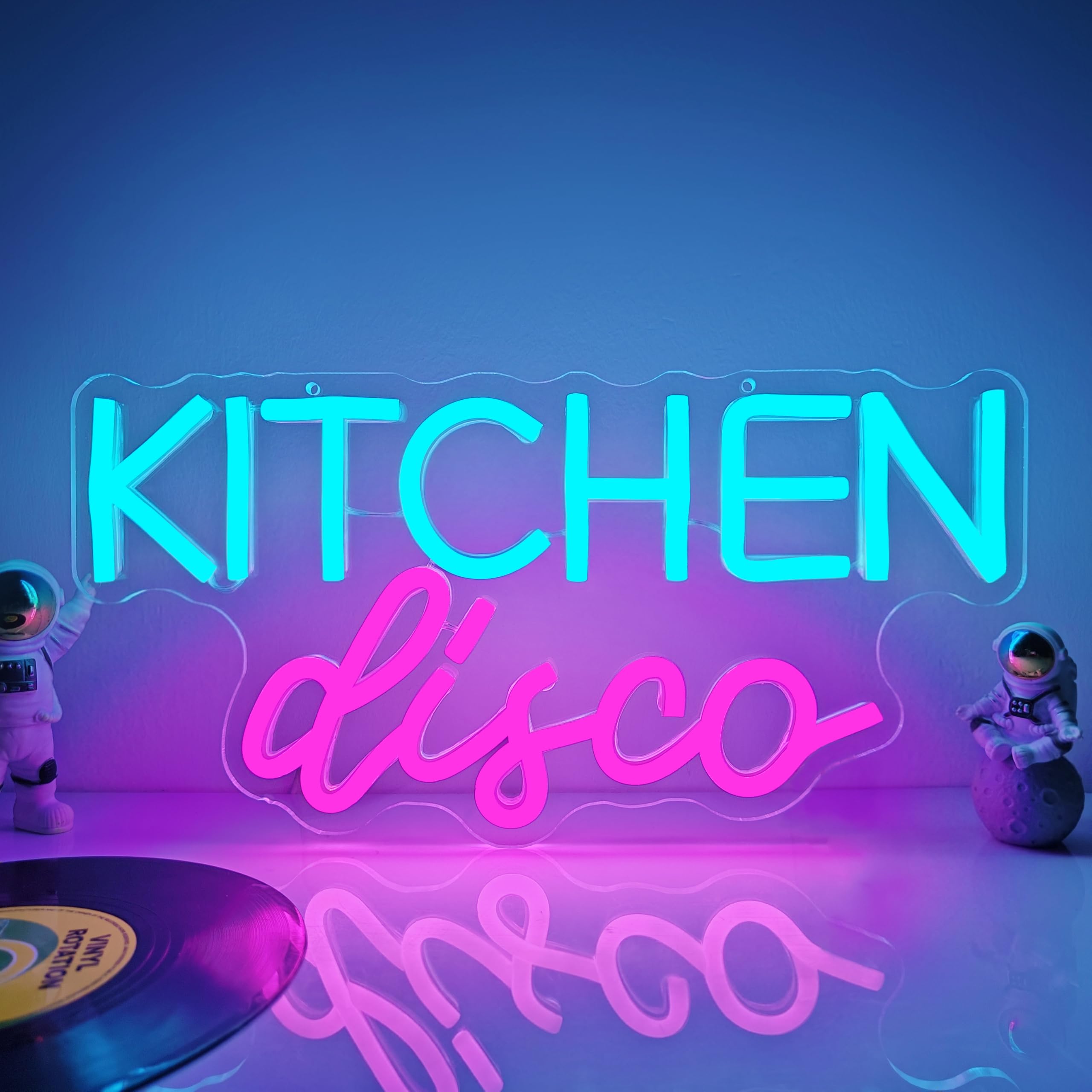 Kitchen Disco Neon Sign LED Signs for Wall Decor, USB Powered LED Neon Light for Kitchen Home Party Bedroom Wall Decor