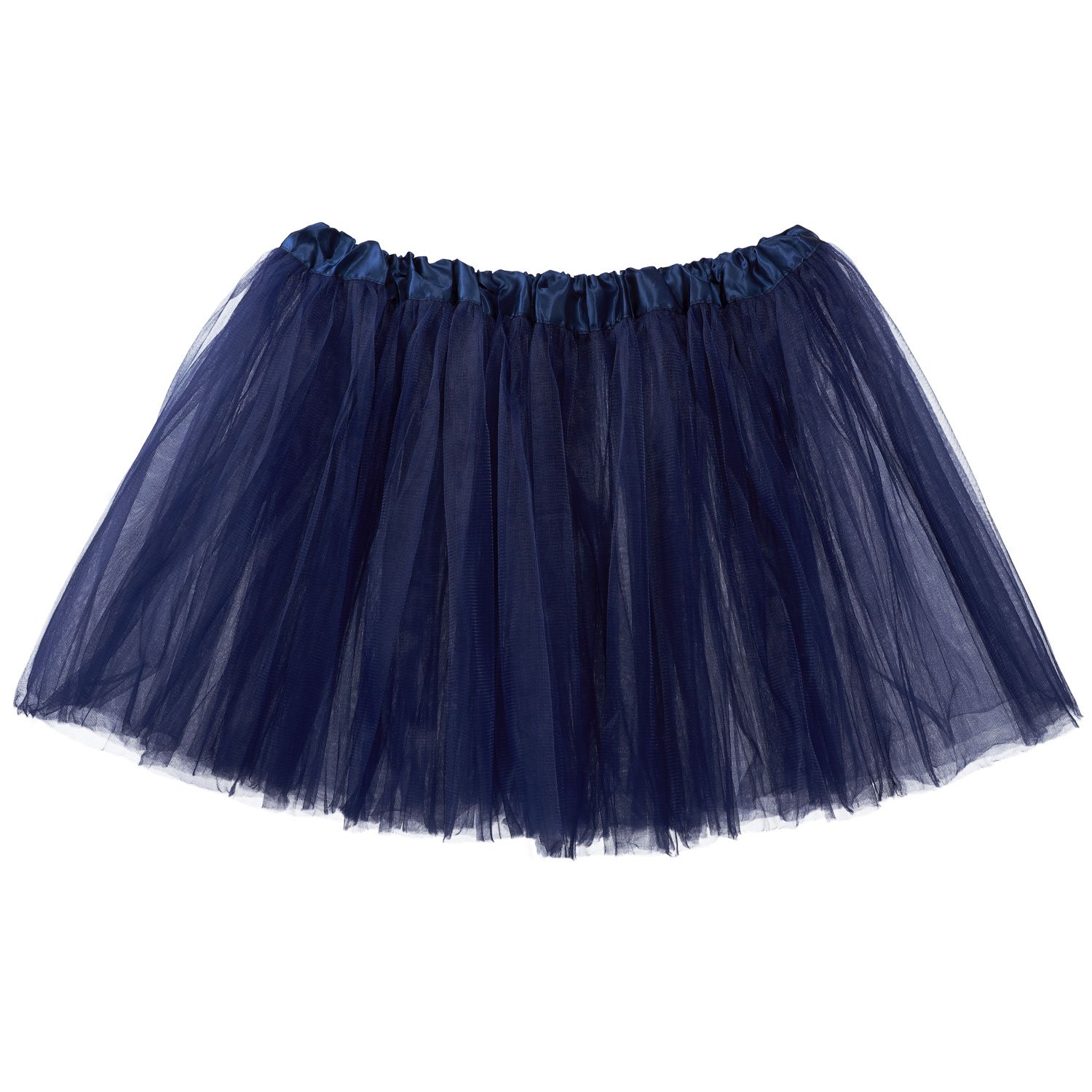 My Lello Adult Tutu Skirt - 3 Layer Tulle, Elastic Waist, 16.5" Length, For Costumes & Dance