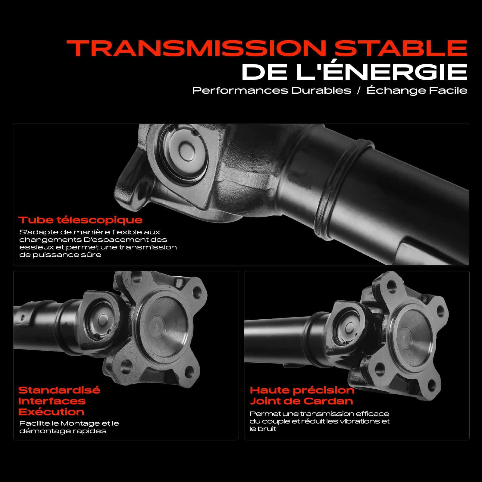 Frankberg Arbre de transmission, arbre de cardan, 738 mm, essieu avant,