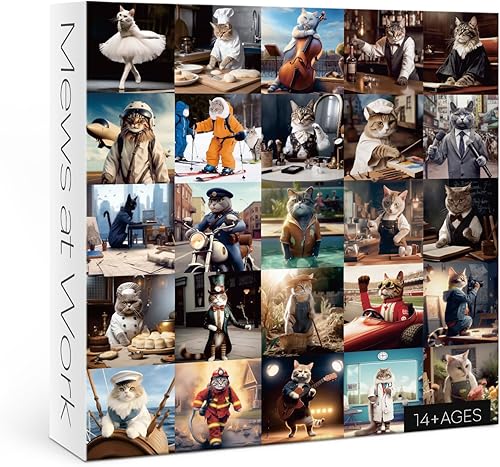 Miniatura 1 de Rompecabezas de 1000 piezas para adultos, rompecabezas con temática de gatos, divertidos rompecabezas de trabajo de gato con animales