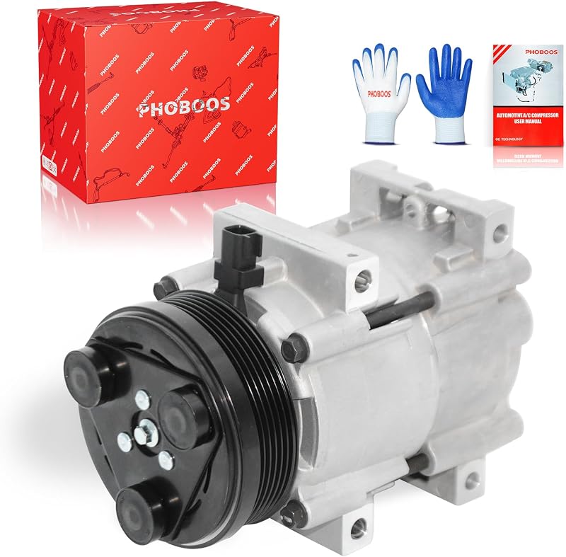 Compressor do ar-condicionado PHOBOOS FS18 com embreagem para Ford Mustang V6 4.0L – 1 unidade