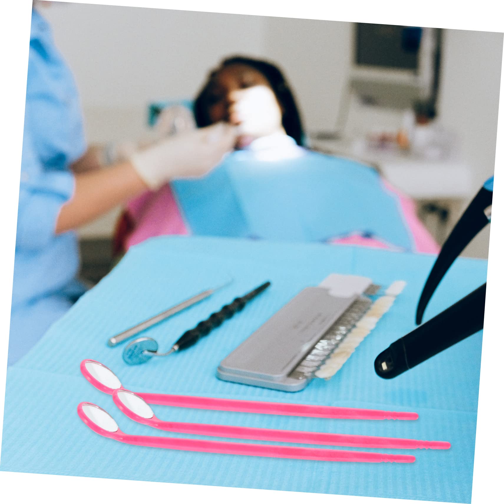 ULTECHNOVO 72pezzi Specchietti Dentali Usa Pratici Per Ispezione Orale Per Professionisti e Personale Colore Rosa
