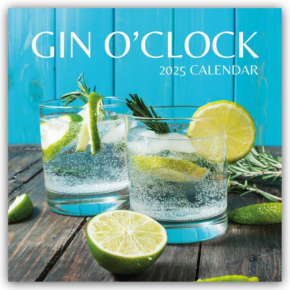 Gin o' Clock – Zeit für Gin 2025 – 16-Monatskalender: Original Red Robin Publishing Ltd-Kalender [Mehrsprachig] [Kalender] (Wall-Kalender)
