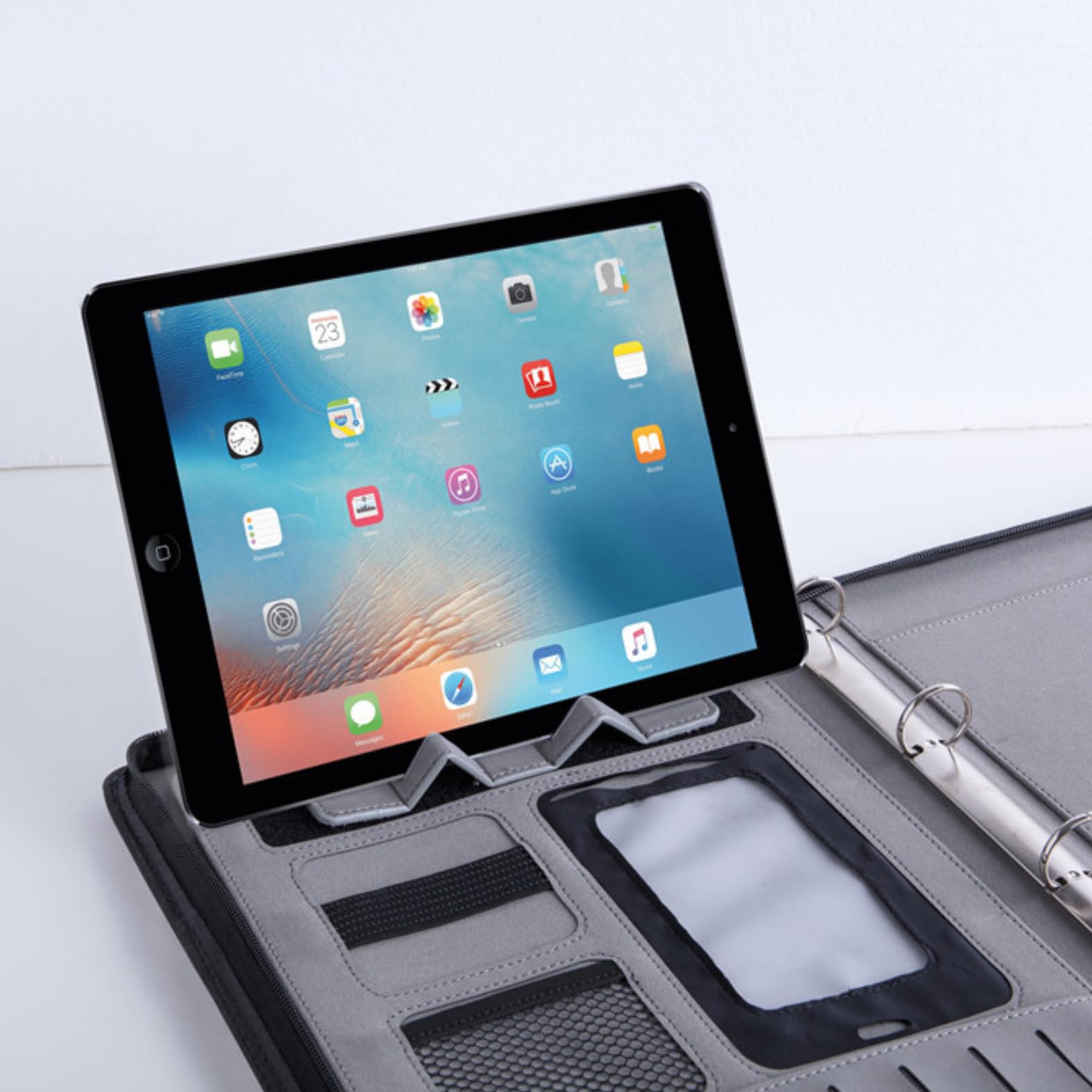 Cartella Multitasche Professionale da Ufficio Personalizzata con Stampa Nome, Frase o Logo - Portadocumenti Elegante - Organizer Conferenze Idea Regalo PH292