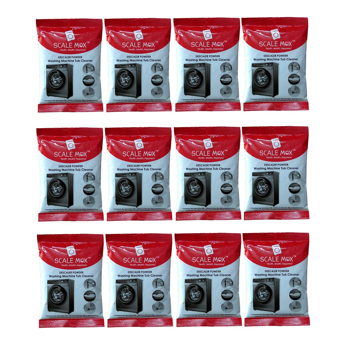 Scalemox Descaler Powder 100g, Washing Machine Hygienic Deep Cleaner with Scale Remover, Suitable for All Washing Machines drum cleaner, Pack of 12 (B09B63VT9K) Amazon Price History, Amazon Price Tracker