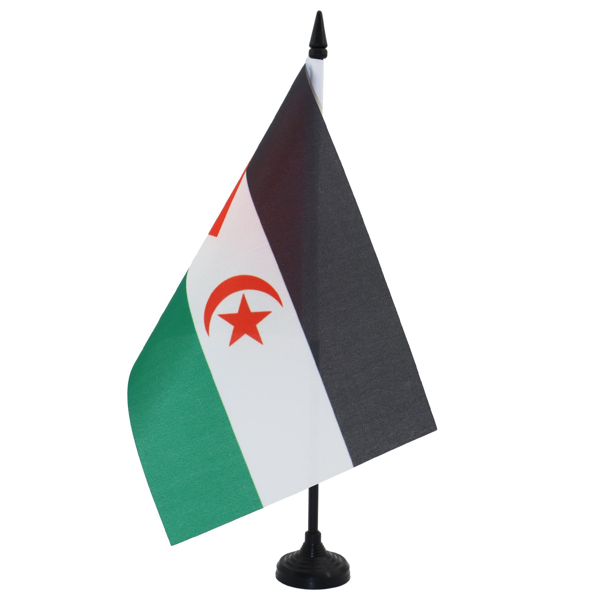 AZ FLAG Western Sahara Table Flag 6x8 in 100D Polyester Plastic Base