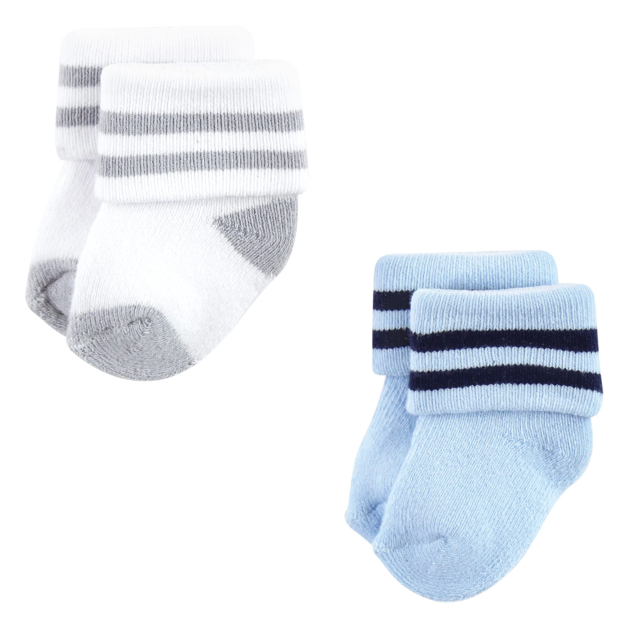 Luvable Friends Unisex Baby Marineblau, 12 Stück, Neugeborene Frotteesocken, Rot, 0-6 Monate, Red Navy Sneakers 12er-Pack
