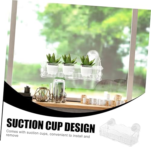 Miniatura 3 de NOLITOY Soportes de bonsái para jardín, macetas para suculentas, macetas de succión fuerte, para ventana, bonsái, estante de ventana interior para