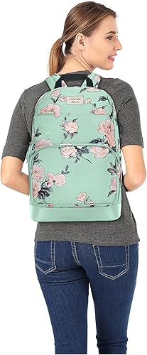 Miniatura 6 de MOSISO Mochila para laptop de 15.6 a 16 pulgadas para mujer, bolsa de poliéster antirrobo, elegante, informal, con correa de equipaje y puerto de